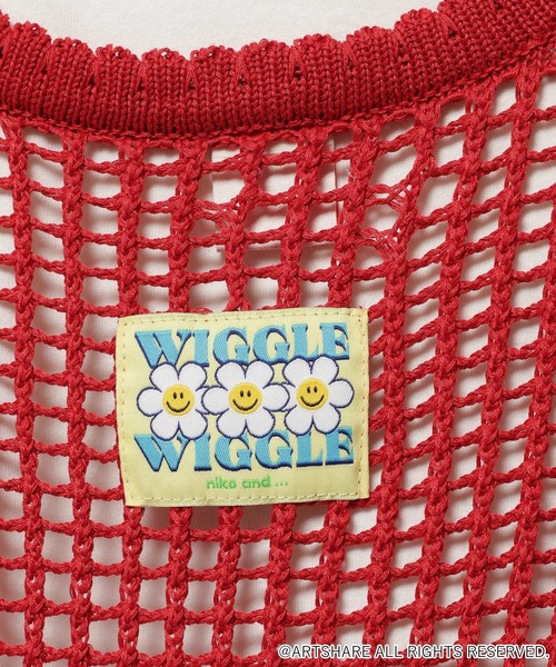 WIGGLE WIGGLE（ウィグルウィグル）の「【wiggle wiggle(ウィグルウィグル)】コラボ レイヤードメッシュワンピース（ワンピース・レディース・ブラック/レッド・FREE）」の22枚目の写真