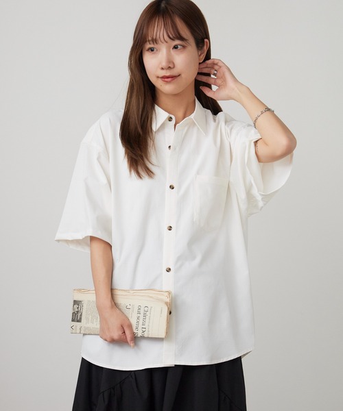 ROOPTOKYO（ループトウキョウ）の「機能素材半袖シャツ 多機能 2026年春夏（シャツ/ブラウス・メンズ・ホワイト/ブラック/カーキブラウン・M/L）」の2枚目の写真