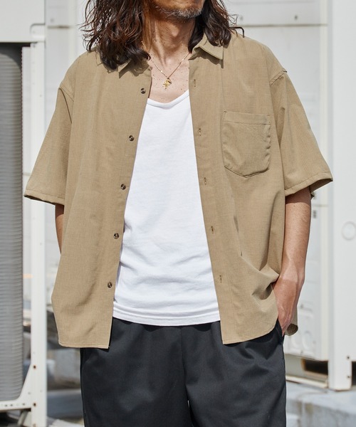 ROOPTOKYO（ループトウキョウ）の「機能素材半袖シャツ 多機能 2026年春夏（シャツ/ブラウス・メンズ・ホワイト/ブラック/カーキブラウン・M/L）」の12枚目の写真