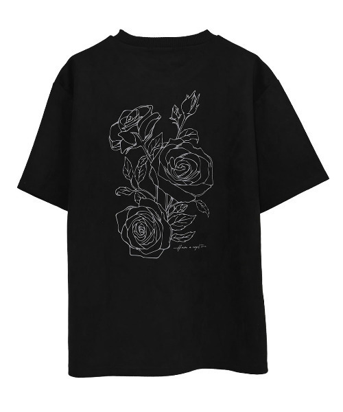 CavariA(キャバリア)の「『CavariA/キャバリア』クルーネック フェイクスウェード花半袖Tシャツ(Tシャツ/カットソー・メンズ・ブラック/オフホワイト・L/M)」の10枚目の写真