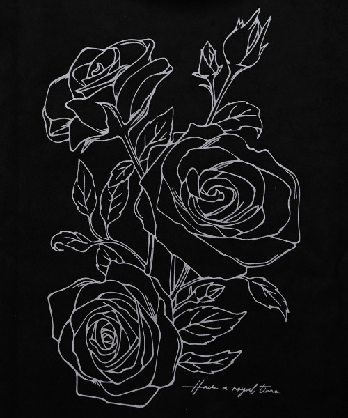 CavariA(キャバリア)の「『CavariA/キャバリア』クルーネック フェイクスウェード花半袖Tシャツ(Tシャツ/カットソー・メンズ・ブラック/オフホワイト・L/M)」の15枚目の写真