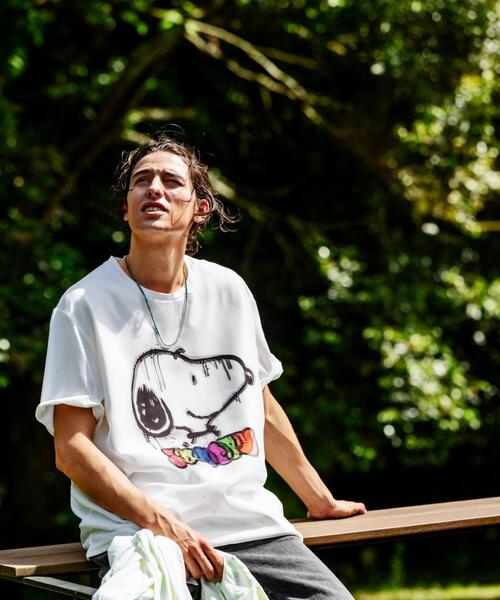 TRIPPY ART(トリッピーアート)の「TRIPPY ART(トリッピーアート)SNOOPY DRIP TEE(Tシャツ/カットソー・メンズ・ホワイト・L/S/M)」の3枚目の写真