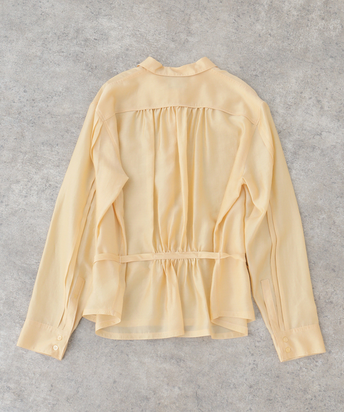 LOW CLASSIC(ロウ クラシック)の「【LOW CLASSIC/ロウ クラシック】 SEE-THROUGH SHIRRED BACK BLO(シャツ/ブラウス・レディース・イエロー・MEDIUM)」の10枚目の写真