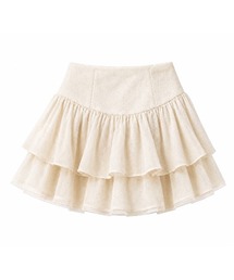 Back ribbon gather flare mini onepiece(eme10704)（スカート）｜M me