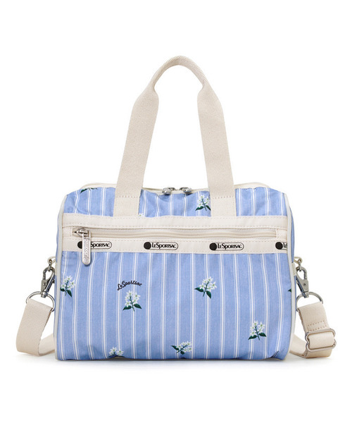 LeSportsac(レスポートサック)の「EVERYDAY SM SATCHEL ジャスミンストライプ(ショルダーバッグ・レディース・ブルー・FREE)」の4枚目の写真