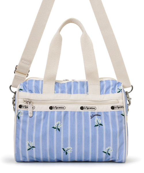 LeSportsac(レスポートサック)の「EVERYDAY SM SATCHEL ジャスミンストライプ(ショルダーバッグ・レディース・ブルー・FREE)」の6枚目の写真