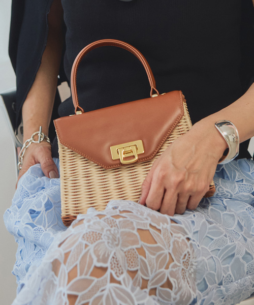 capaf（カパフ）の「CAPAF カパフ Bag Small 13258（かごバッグ・レディース・ベージュ・FREE）」の3枚目の写真