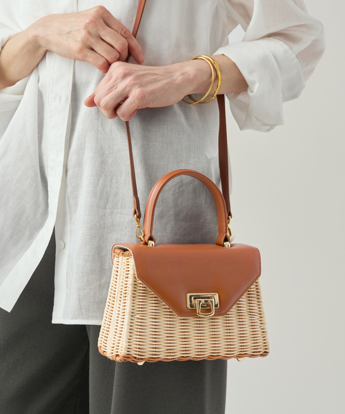 capaf（カパフ）の「CAPAF カパフ Bag Small 13258（かごバッグ・レディース・ベージュ・FREE）」の5枚目の写真