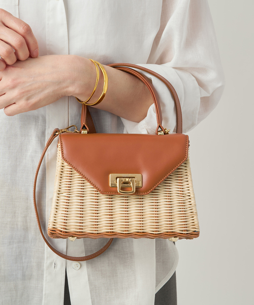 capaf（カパフ）の「CAPAF カパフ Bag Small 13258（かごバッグ・レディース・ベージュ・FREE）」の6枚目の写真