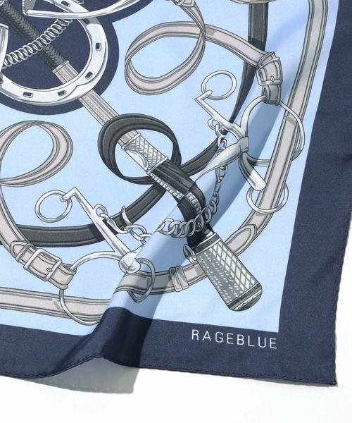 RAGEBLUE(レイジブルー)の「クラシック柄スカーフ(バンダナ/スカーフ・レディース・ブルー/グリーン・FREE)」の5枚目の写真