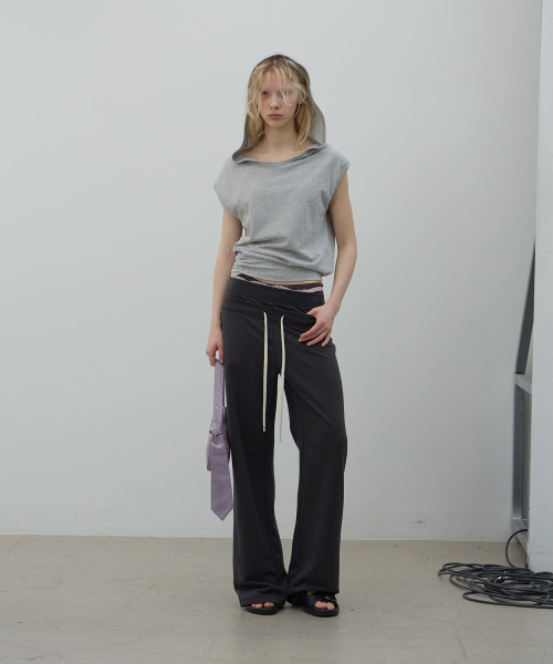 LCDC TM(エルシーディーシーティーエム)の「DOUBLE WAIST JERSEY PANTS (DARK GREY)(スウェットパンツ・レディース・その他・SMALL/MEDIUM)」の6枚目の写真
