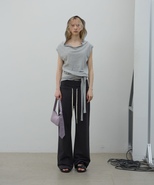 LCDC TM(エルシーディーシーティーエム)の「DOUBLE WAIST JERSEY PANTS (DARK GREY)(スウェットパンツ・レディース・その他・SMALL/MEDIUM)」の7枚目の写真