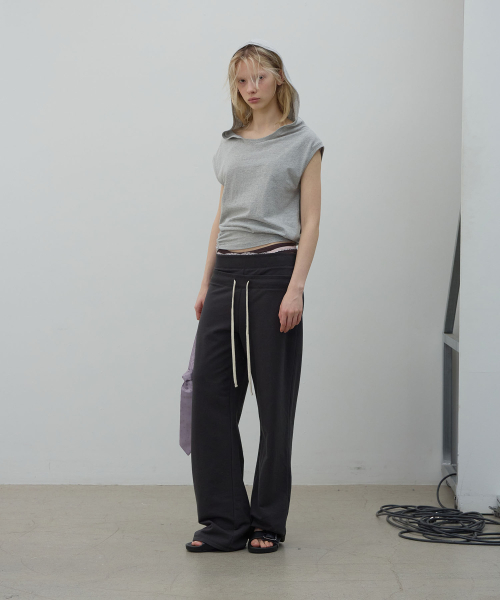 LCDC TM(エルシーディーシーティーエム)の「DOUBLE WAIST JERSEY PANTS (DARK GREY)(スウェットパンツ・レディース・その他・SMALL/MEDIUM)」の5枚目の写真