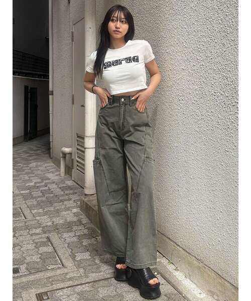 MURUA(ムルーア)の「パッチポケットバレルレッグパンツ 夏服(その他パンツ・レディース・ブラウン/カーキ・2/1)」の6枚目の写真