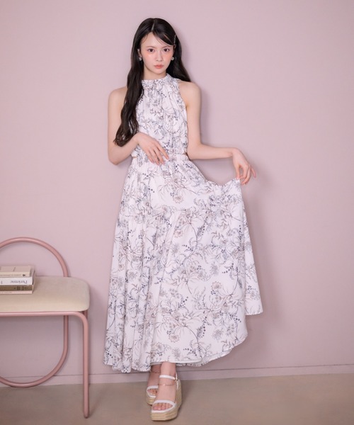 AKB48 伊藤百花さん着用・女神ワンピース】ホルターネックギャザー