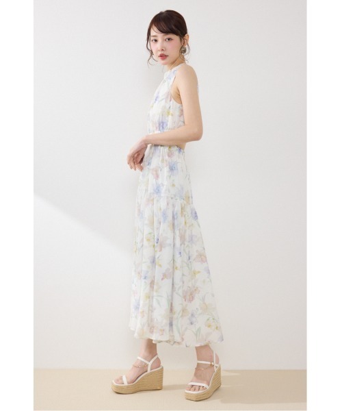 rienda(リエンダ)の「【AKB48 伊藤百花さん着用・女神ワンピース】ホルターネックギャザーフレアワンピース 夏服(ワンピース・レディース・グレー系その他/マルチ/アイボリー/ブラック/ホワイト系その他/ピンク・SMALL/MEDIUM)」の16枚目の写真
