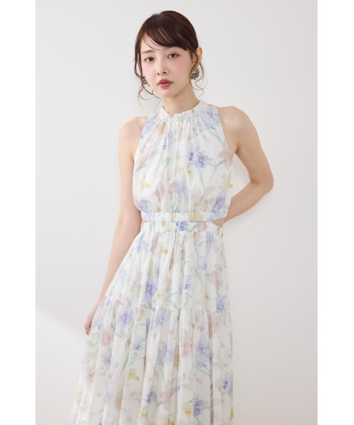 rienda(リエンダ)の「【AKB48 伊藤百花さん着用・女神ワンピース】ホルターネックギャザーフレアワンピース 夏服(ワンピース・レディース・グレー系その他/マルチ/アイボリー/ブラック/ホワイト系その他/ピンク・SMALL/MEDIUM)」の22枚目の写真