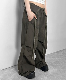 【 UNISEX 】フックデザインルーズワイドパンツ