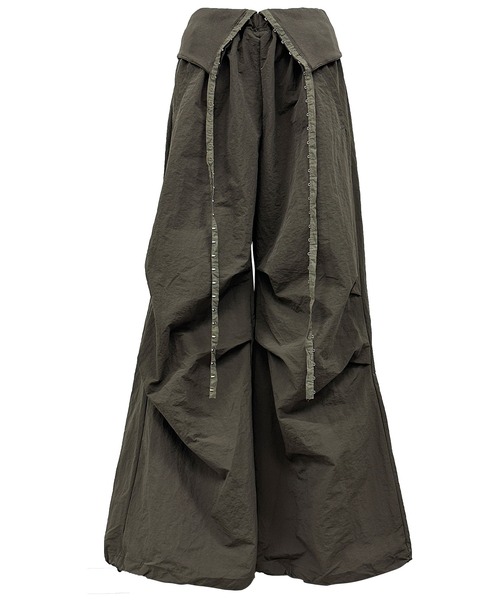 FOLLOWIN（フォロウィン）の「【 UNISEX 】フックデザインルーズワイドパンツ（スウェットパンツ・レディース・ブラック/グレー/カーキ・FREE）」の10枚目の写真