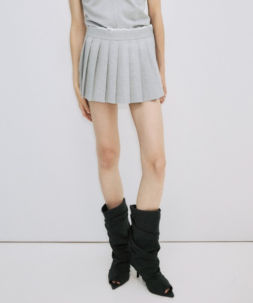 JOSE MOON(ジョゼムーン)の「PLEATS MINI SKIRT/プリーツミニスカート(スカート・レディース・ブラック/グレー・38/36)」の19枚目の写真