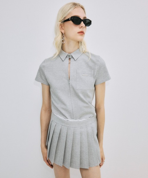 JOSE MOON(ジョゼムーン)の「PLEATS MINI SKIRT/プリーツミニスカート(スカート・レディース・ブラック/グレー・38/36)」の9枚目の写真