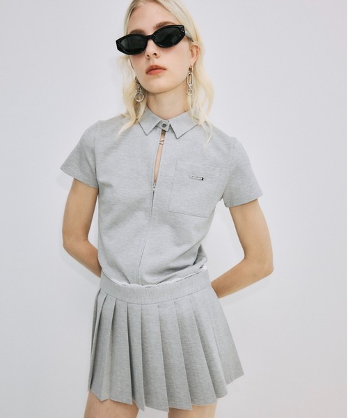 JOSE MOON(ジョゼムーン)の「PLEATS MINI SKIRT/プリーツミニスカート(スカート・レディース・ブラック/グレー・38/36)」の10枚目の写真