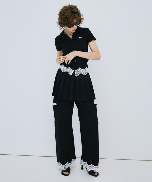 JOSE MOON(ジョゼムーン)の「PLEATS MINI SKIRT/プリーツミニスカート(スカート・レディース・ブラック/グレー・38/36)」の15枚目の写真