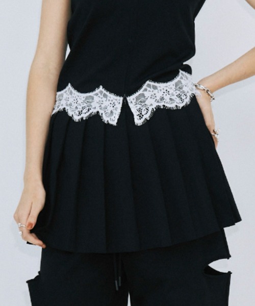 JOSE MOON(ジョゼムーン)の「PLEATS MINI SKIRT/プリーツミニスカート(スカート・レディース・ブラック/グレー・38/36)」の12枚目の写真