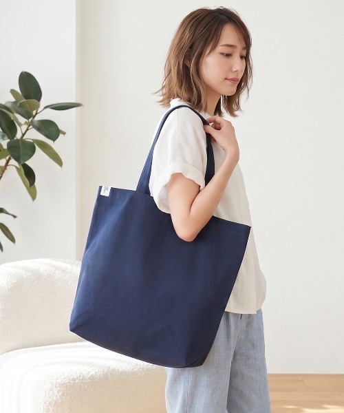 CAMPFREE（キャンプフリー）の「[キャンプフリー] CAMPFREE 無地 キャンバストートバッグ  [綿 キャンバス 帆布 コットン]（トートバッグ・レディース・ナチュラル/ライトグレー/ブラック/ネイビー・W/L/M/S）」の15枚目の写真