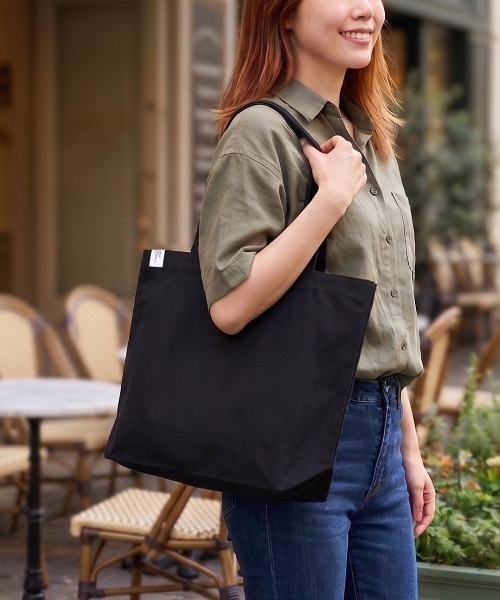 CAMPFREE（キャンプフリー）の「[キャンプフリー] CAMPFREE 無地 キャンバストートバッグ  [綿 キャンバス 帆布 コットン]（トートバッグ・レディース・ナチュラル/ライトグレー/ブラック/ネイビー・W/L/M/S）」の21枚目の写真