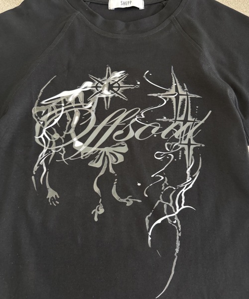 SHEPP(シープ)の「Y2Kデザイン サイバーロゴ タイトフィット半袖Tシャツ(Tシャツ/カットソー・レディース・ブラック/ホワイト・M/S)」の14枚目の写真