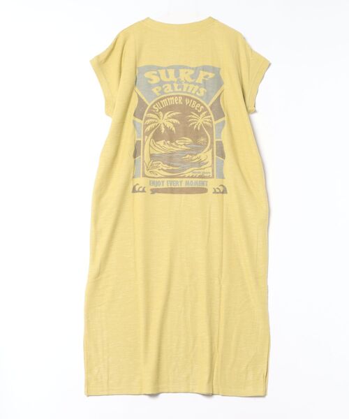 Kahiko(カヒコ)の「【Kahiko】SURF&Palms ビーチリーTシャツワンピース(ワンピース・レディース・ホワイト/ブラック/ベージュ/グリーン・FREE)」の9枚目の写真