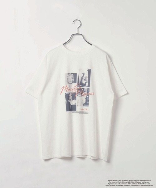LEPSIM(レプシィム)の「MarilynMonroe TEE 778711(Tシャツ/カットソー・レディース・ホワイト/チャコールグレー/オフホワイト・FREE)」の1枚目の写真