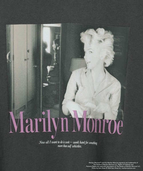 LEPSIM(レプシィム)の「MarilynMonroe TEE 778711(Tシャツ/カットソー・レディース・ホワイト/チャコールグレー/オフホワイト・FREE)」の6枚目の写真