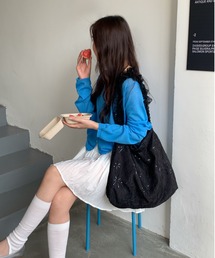 花柄フリルショルダーバック 肩掛けバック/トートバック