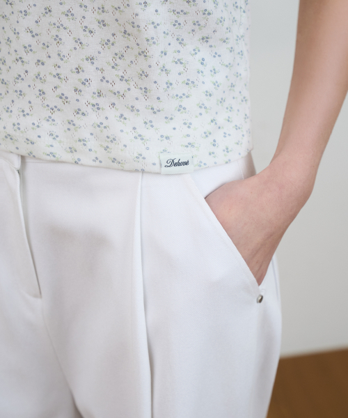 DEHEVE（デヘヴェ）の「Flower Lace T-shirt [Ivory]（Tシャツ/カットソー・レディース・アイボリー・OS）」の8枚目の写真