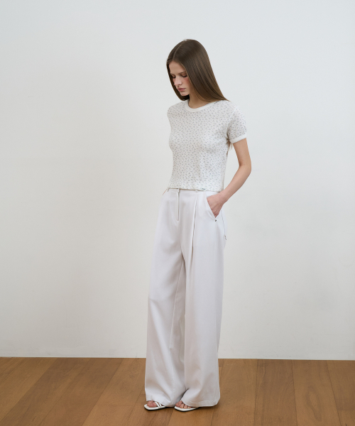 DEHEVE（デヘヴェ）の「Flower Lace T-shirt [Ivory]（Tシャツ/カットソー・レディース・アイボリー・OS）」の12枚目の写真