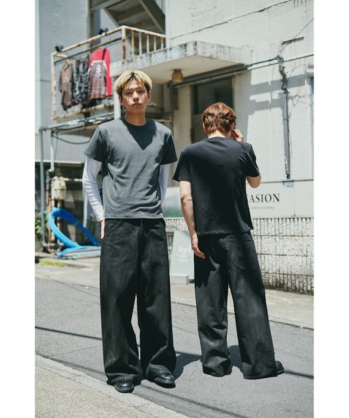 CONZ(コンズ)の「別注Black Denim Back Adjust PT/hand Painted(デニムパンツ・メンズ・ブラック・1/2/3)」の12枚目の写真