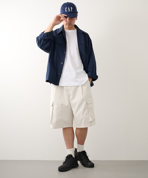 CONTACT(コンタクト)の「【CONTACT】Tツイルカーゴハーフパンツ(カーゴパンツ・メンズ・ホワイト/ブラック・LL/L/M)」の9枚目の写真