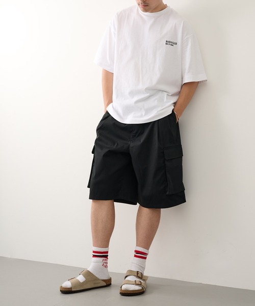 CONTACT(コンタクト)の「【CONTACT】Tツイルカーゴハーフパンツ(カーゴパンツ・メンズ・ホワイト/ブラック・LL/L/M)」の14枚目の写真