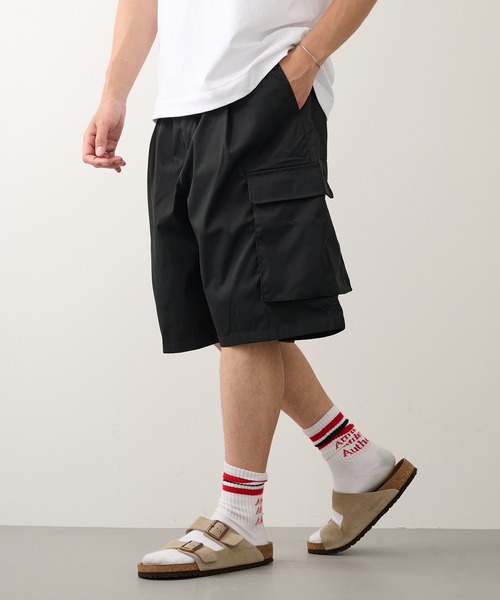 CONTACT(コンタクト)の「【CONTACT】Tツイルカーゴハーフパンツ(カーゴパンツ・メンズ・ホワイト/ブラック・LL/L/M)」の13枚目の写真