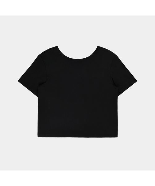 PIGMENT(ピグメント)の「バックツイストタントンラップTシャツ (YZTS2602003)(Tシャツ/カットソー・レディース・ホワイト/ブラック・FREE)」の2枚目の写真
