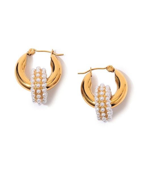 Kenneth Jay Lane（ネスジェイレーン）の「Kenneth Jay Lane pearl ring ピアス（ピアス（両耳用）・レディース・ゴールド系その他・FREE）」の2枚目の写真