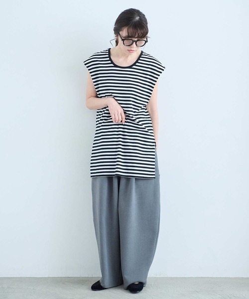 I am I in fact...(アイアムアイインファクト)の「ROOIBOS TEE(Tシャツ/カットソー・レディース・ホワイト×ブラック/ブラック/ホワイト・FREE)」の11枚目の写真