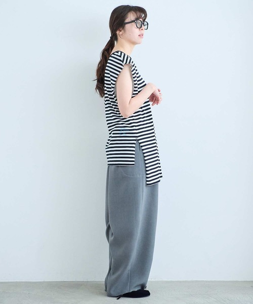I am I in fact...(アイアムアイインファクト)の「ROOIBOS TEE(Tシャツ/カットソー・レディース・ホワイト×ブラック/ブラック/ホワイト・FREE)」の12枚目の写真