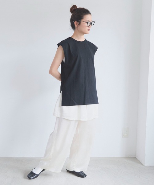 I am I in fact...(アイアムアイインファクト)の「ROOIBOS TEE(Tシャツ/カットソー・レディース・ホワイト×ブラック/ブラック/ホワイト・FREE)」の21枚目の写真