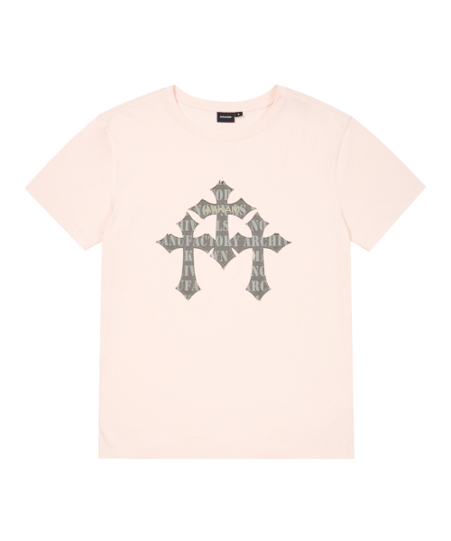 AAKAM(アーカム)の「トリニティクロス ハーフトップ(ピンク)(Tシャツ/カットソー・レディース・その他・1/3/2)」の1枚目の写真