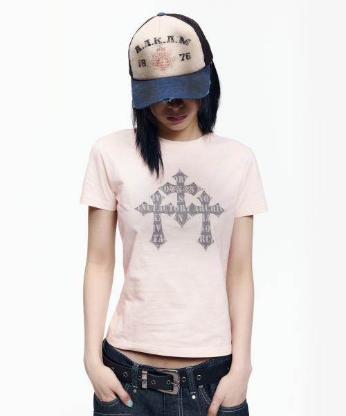 AAKAM(アーカム)の「トリニティクロス ハーフトップ(ピンク)(Tシャツ/カットソー・レディース・その他・1/3/2)」の4枚目の写真