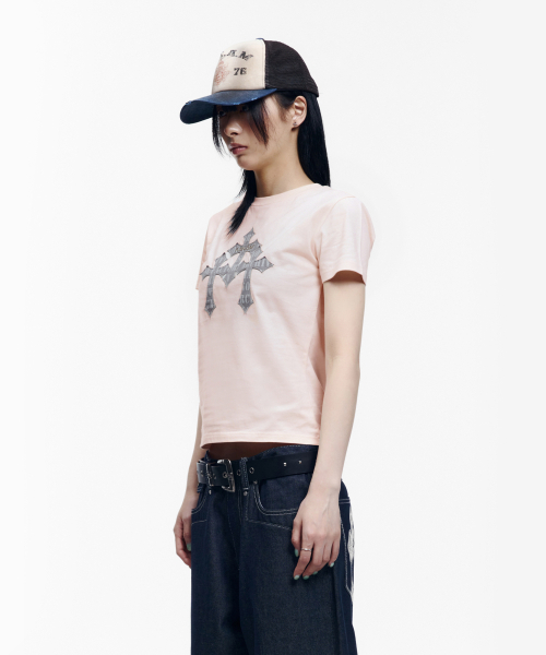 AAKAM(アーカム)の「トリニティクロス ハーフトップ(ピンク)(Tシャツ/カットソー・レディース・その他・1/3/2)」の5枚目の写真