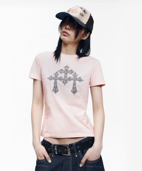 AAKAM(アーカム)の「トリニティクロス ハーフトップ(ピンク)(Tシャツ/カットソー・レディース・その他・1/3/2)」の8枚目の写真